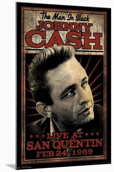 JOHNNY CASH - CONCERT-null-Mounted Poster