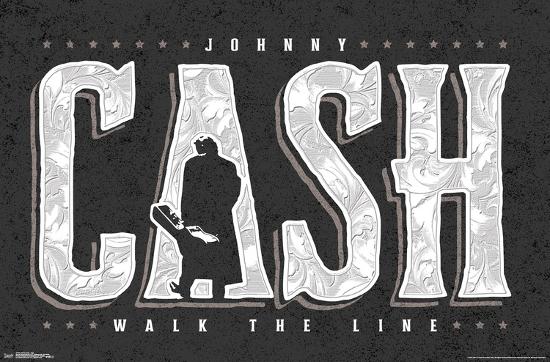 JOHNNY CASH - TYPE-null-Lamina Framed Poster