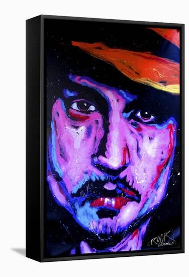 Johnny Depp Art 002-Rock Demarco-Framed Stretched Canvas