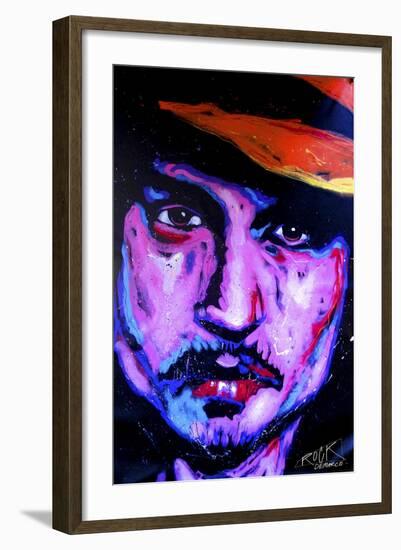 Johnny Depp Art 002-Rock Demarco-Framed Giclee Print