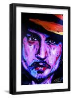 Johnny Depp Art 002-Rock Demarco-Framed Premium Giclee Print