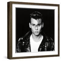 JOHNNY DEPP. "Cry-Baby" [1990], directed by JOHN WATERS.-null-Framed Photographic Print