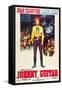 JOHNNY GUITAR, Joan Crawford on Italian poster art, 1954.-null-Framed Stretched Canvas
