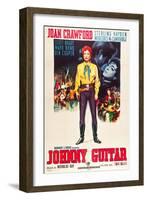 JOHNNY GUITAR, Joan Crawford on Italian poster art, 1954.-null-Framed Art Print