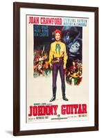 JOHNNY GUITAR, Joan Crawford on Italian poster art, 1954.-null-Framed Art Print