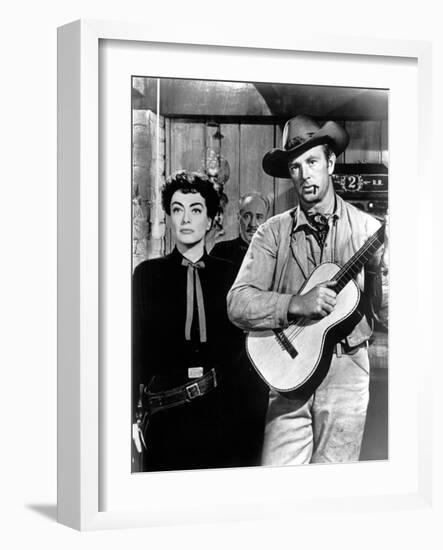 Johnny Guitar, Joan Crawford, Sterling Hayden, 1954-null-Framed Photo