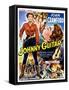 Johnny Guitar, Joan Crawford, Sterling Hayden, (Belgian Poster Art), 1954.-null-Framed Stretched Canvas