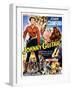 Johnny Guitar, Joan Crawford, Sterling Hayden, (Belgian Poster Art), 1954.-null-Framed Art Print