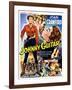 Johnny Guitar, Joan Crawford, Sterling Hayden, (Belgian Poster Art), 1954.-null-Framed Art Print