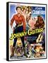 Johnny Guitar, Joan Crawford, Sterling Hayden, (Belgian Poster Art), 1954.-null-Framed Stretched Canvas