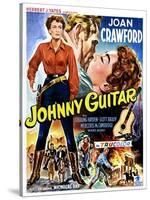 Johnny Guitar, Joan Crawford, Sterling Hayden, (Belgian Poster Art), 1954.-null-Stretched Canvas