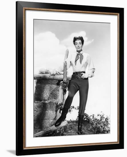 JOHNNY GUITARE, 1954 DIRECETD BY NICOLAS RAY Joan Crawford (b/w photo)-null-Framed Photo