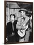 JOHNNY GUITARE, 1954 directed by NICOLAS RAY Joan Crawford and Sterling Hayden (b/w photo)-null-Framed Photo