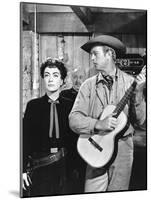 JOHNNY GUITARE, 1954 directed by NICOLAS RAY Joan Crawford and Sterling Hayden (b/w photo)-null-Mounted Photo