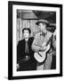 JOHNNY GUITARE, 1954 directed by NICOLAS RAY Joan Crawford and Sterling Hayden (b/w photo)-null-Framed Photo