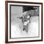 Johnny Hallyday and Sylvie Vartan in their Ski Chalet of Meribel (Southeast of France), Jan 1966-Beynon-Framed Photographic Print