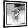 Johnny Hallyday and Sylvie Vartan in their Ski Chalet of Meribel (Southeast of France), Jan 1966-Beynon-Framed Photographic Print