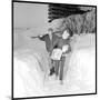 Johnny Hallyday and Sylvie Vartan in their Ski Chalet of Meribel (Southeast of France), Jan 1966-Beynon-Mounted Photographic Print