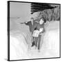 Johnny Hallyday and Sylvie Vartan in their Ski Chalet of Meribel (Southeast of France), Jan 1966-Beynon-Stretched Canvas