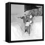 Johnny Hallyday and Sylvie Vartan in their Ski Chalet of Meribel (Southeast of France), Jan 1966-Beynon-Framed Stretched Canvas