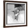 Johnny Hallyday and Sylvie Vartan in their Ski Chalet of Meribel (Southeast of France), Jan 1966-Beynon-Framed Photographic Print