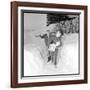 Johnny Hallyday and Sylvie Vartan in their Ski Chalet of Meribel (Southeast of France), Jan 1966-Beynon-Framed Photographic Print