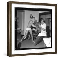 Johnny Hallyday Boxing-Marcel Begoin-Framed Photographic Print