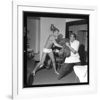 Johnny Hallyday Boxing-Marcel Begoin-Framed Photographic Print