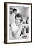 Johnny Hallyday Having a Drink with Some Friends-Richard Bouchara-Framed Premium Photographic Print