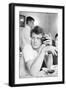 Johnny Hallyday Having a Drink with Some Friends-Richard Bouchara-Framed Premium Photographic Print