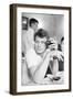 Johnny Hallyday Having a Drink with Some Friends-Richard Bouchara-Framed Photographic Print