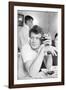 Johnny Hallyday Having a Drink with Some Friends-Richard Bouchara-Framed Photographic Print