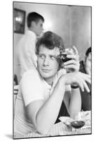 Johnny Hallyday Having a Drink with Some Friends-Richard Bouchara-Mounted Photographic Print