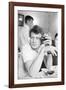 Johnny Hallyday Having a Drink with Some Friends-Richard Bouchara-Framed Photographic Print