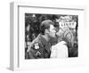 Johnny Hallyday Kissing Sylvie Vartan-DR-Framed Photographic Print