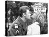 Johnny Hallyday Kissing Sylvie Vartan-DR-Stretched Canvas