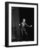 Johnny Hallyday on the Famous Olympia's Stage, Paris, 1960'S-Marcel Begoin-Framed Photographic Print