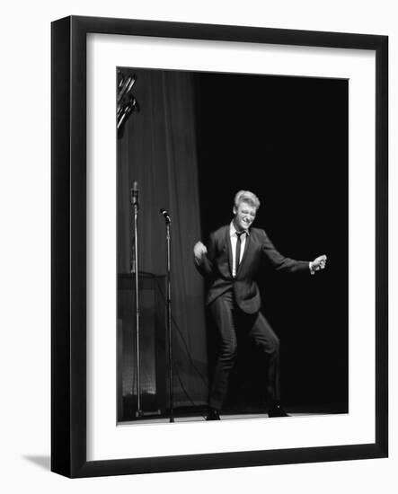 Johnny Hallyday on the Famous Olympia's Stage, Paris, 1960'S-Marcel Begoin-Framed Photographic Print