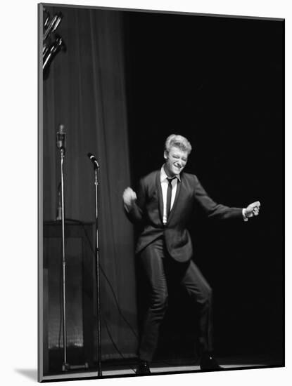 Johnny Hallyday on the Famous Olympia's Stage, Paris, 1960'S-Marcel Begoin-Mounted Photographic Print