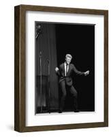 Johnny Hallyday on the Famous Olympia's Stage, Paris, 1960'S-Marcel Begoin-Framed Photographic Print