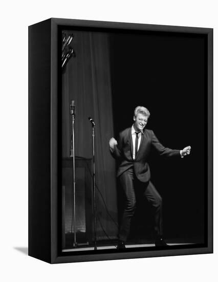 Johnny Hallyday on the Famous Olympia's Stage, Paris, 1960'S-Marcel Begoin-Framed Stretched Canvas