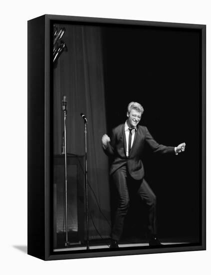 Johnny Hallyday on the Famous Olympia's Stage, Paris, 1960'S-Marcel Begoin-Framed Stretched Canvas