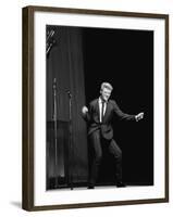 Johnny Hallyday on the Famous Olympia's Stage, Paris, 1960'S-Marcel Begoin-Framed Photographic Print