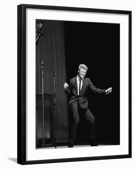 Johnny Hallyday on the Famous Olympia's Stage, Paris, 1960'S-Marcel Begoin-Framed Photographic Print