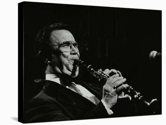 Johnny Mince Playing His Clarinet, Stevenage, Hertfordshire, 1984-Denis Williams-Stretched Canvas