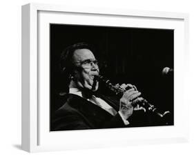 Johnny Mince Playing His Clarinet, Stevenage, Hertfordshire, 1984-Denis Williams-Framed Photographic Print