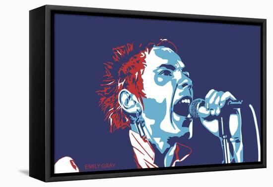 Johnny Rotten - God Save the Queen-Emily Gray-Framed Stretched Canvas