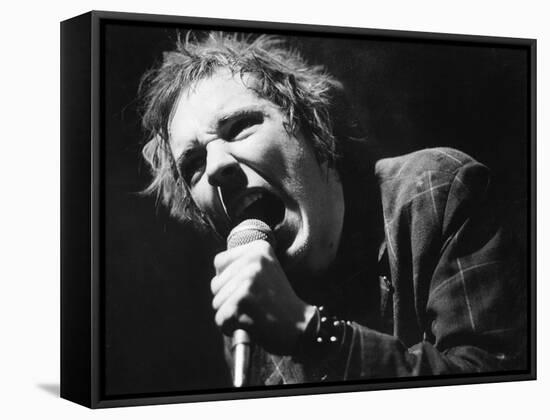 Johnny Rotten Sings-Associated Newspapers-Framed Stretched Canvas