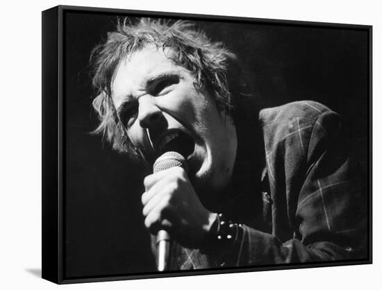 Johnny Rotten Sings-Associated Newspapers-Framed Stretched Canvas