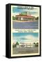 Johnny's Drive-In, Roadside Retro-null-Framed Stretched Canvas